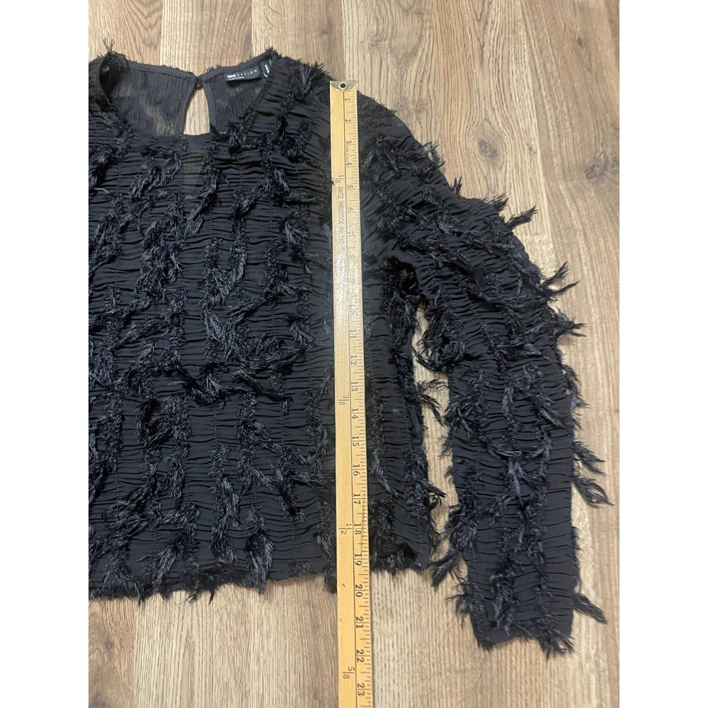 Asos Design Shirt, Women's Size 6, Black, Long Sleeve, See Through - Picture 5 of 8